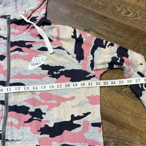 Nike Full Zip Hooded Jacket Womens Sz XL Gray Black Pink Camouflage Hoodie - Picture 5 of 13